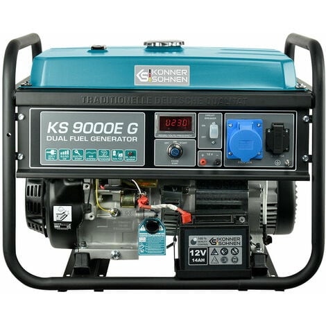 6500 W Gas- u. Benzin-Generator Stromaggregat Stromerzeuger KS 9000EG 1x16A 1?32