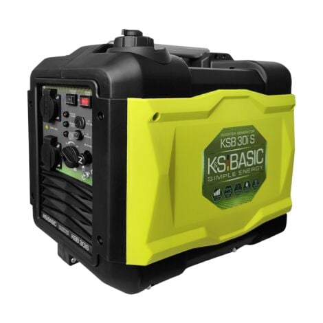KS 3000 G Hybrid Stromerzeuger 3000 Watt, DUAL FUEL Benzin/LPG, 2x16A  (230V), 12V, Automatischer Voltregler(AVR), Ölmangelsicherung,  Überspannungsschutz, Anzeige (Volt, Hz, Arbeitszeit), Generator,100% Kupfer