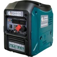 Könner & Söhnen KS 24VS-DC 1,6 kW Gleichstromgenerator mit schallgedämmtem Gehäuse, zwei Betriebsmodi (MANUELL/AUTO & EXTERNAL), Notstromaggregat 24 V 60 A, kompakter Stromerzeuger.