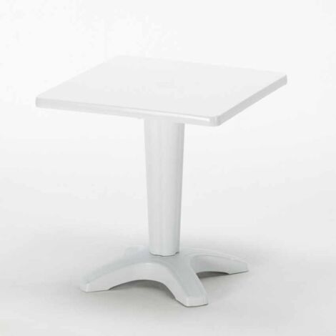 Grand Soleil Zavor quadratisch Polypropylen Tisch Außenbereich bar 70x70 - Weiß