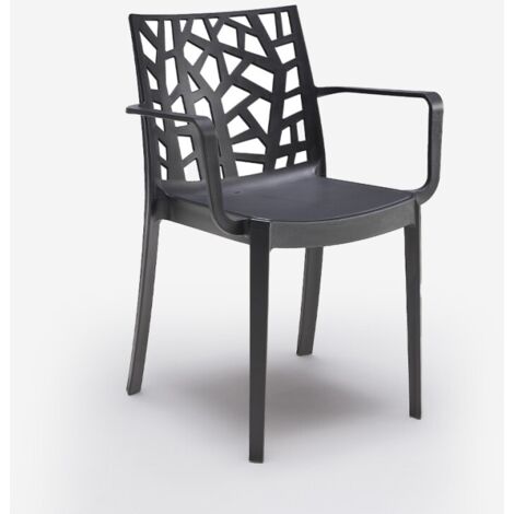 Gartenbarstuhl mit modernen Armlehnen Matrix Armchair BICA - Schwarz (1/4)