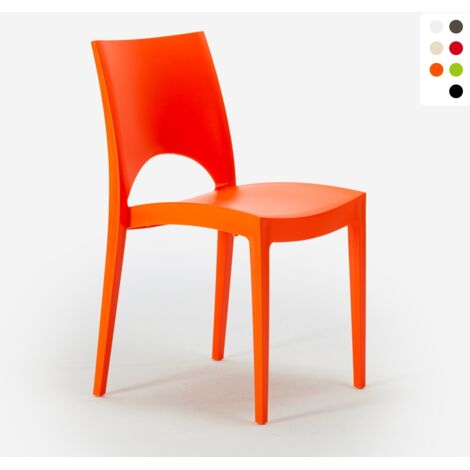 Paris Grand Soleil Stühle für Küche Zuhause Bar Polypropylen stapelbar - Orange