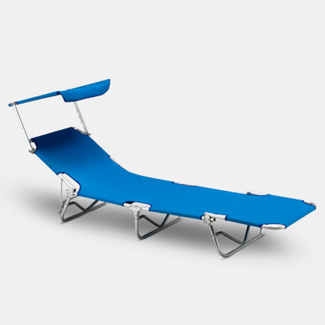 Sonnenliege Strandliege Klappbar mit Sonnendach Aluminium Verona Lux