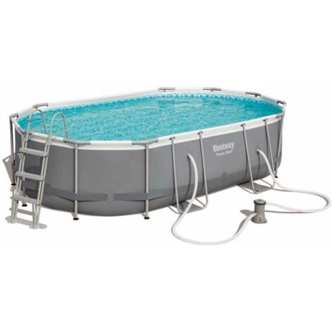 Bestway Aufstellpool 56448 Ovale Frame 488x305x107cm