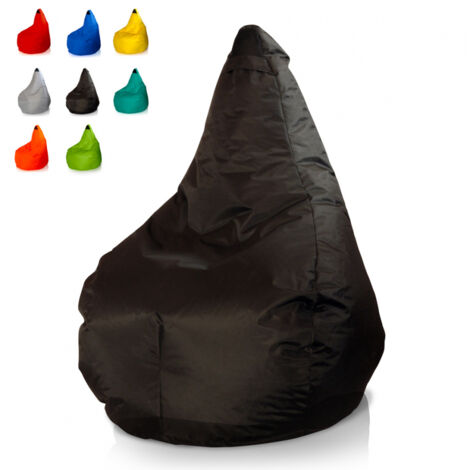 Sitzsack Birne für den Garten wasserdichter abnehmbarer Bezug Summer - Schwarz