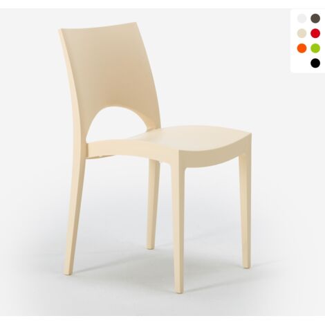 Paris Grand Soleil Stühle für Küche Zuhause Bar Polypropylen stapelbar - Beige