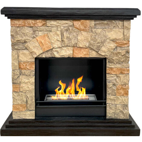 Bioethanol-Bodenkamin Biokamin Belluno Kunststeinoptik L105xT38xH100