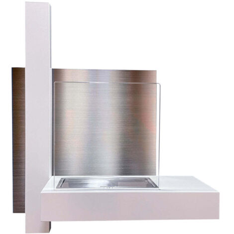 Bioethanol-Wandkamin VIENNA Weiß L65 x H75 x T23