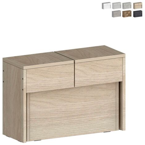 Ausziehbare Bank 66-290cm für Esstisch Konsole Pratika A - Braun - Ulme