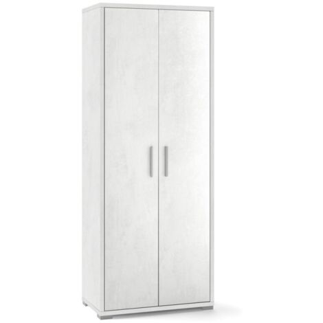 Mehrzweckschrank mit zwei Türen in Ossido White 71x41x H182 cm