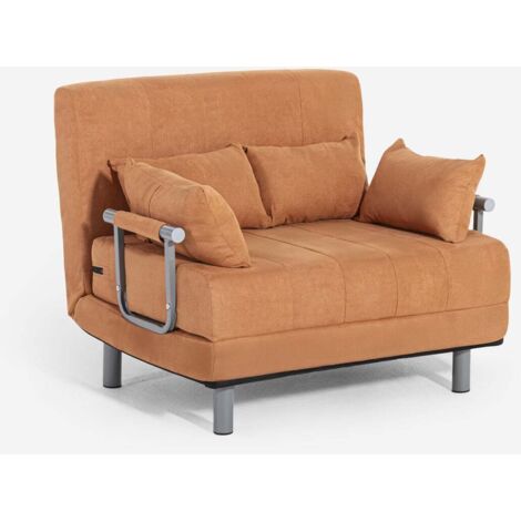 Sesselbett aus Stoff klappbar und platzsparend Deborah Twin Class - Orange