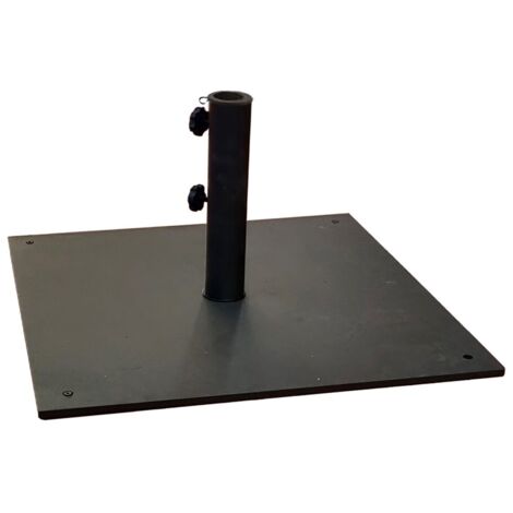 30 kg Stahlsockel quadratisch 60x60cm zentrale Stange Regenschirm Jos