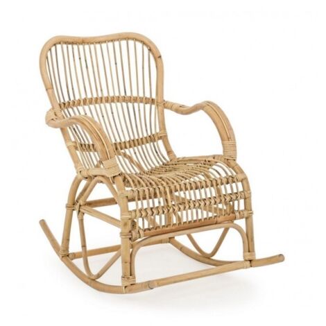 CASIMIRA Schaukelsessel aus Rattan Natur 66x82x h88 cm (1/5)