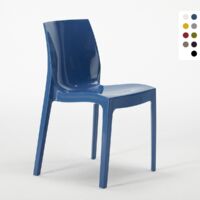 18 Ice Grand Soleil Stühle aus Polypropylen für Restaurants und Bars - Blau