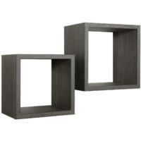 Rechteckiger 2er set wandregal mod. Q-bis Maxi farbe eiche dunkel