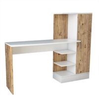 Schreibtisch mit Aufbewahrungsregalen und 1 Schrank H120 cm