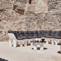 Modulare Eck-Sessel Polyethylen modernes Design Bar & Gaststätten Atene P2 - Weiß