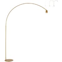 Minimalistischer Bogen-Stehleuchte aus Metall mit schwenkbarem Lichtpunkt Maison - Gold
