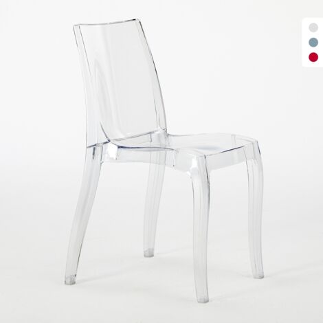 Silla de diseño transparente de cocina y comedor Cristal Light - Transparente