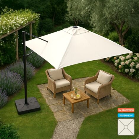 Parasol Jardín 2.5 metros Cuadrado Excéntrico Aluminio Bar Hotel Paradise