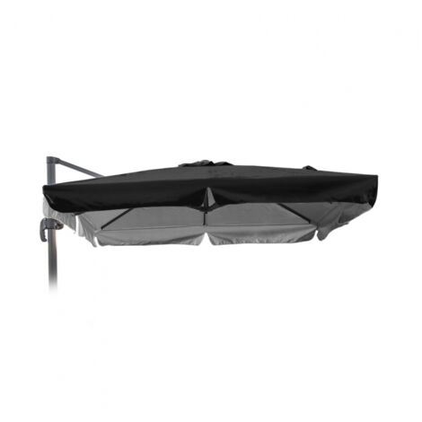 Tela Parasol Jardín 2,5 x 2,5 Brazos Aluminio Paradise Noir volantes