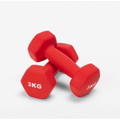Par de 2 pesas de gimnasia y fitness Megara de 3kg Principiantes (1/3)