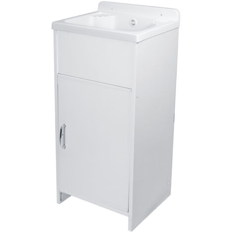 Lavadero compacto de PVC color blanco 42x34 cm mod. Rocco