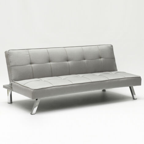 Sofá cama de tejido 2 plazas diseño moderno Gemma clic-clac - Gris