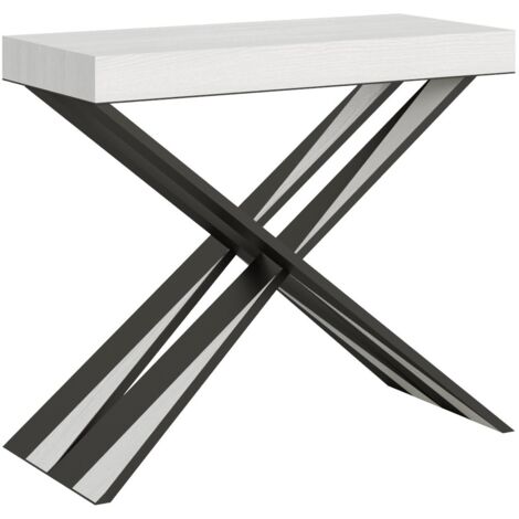 Consola extensible diseño moderno blanco 90 x 40 - 300 cm mesa comedor Diago