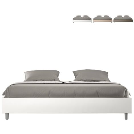 Cama doble container 180x200 sommier king size Azelia K  Color: Blanco - Versión: Modelo estándar (1/5)