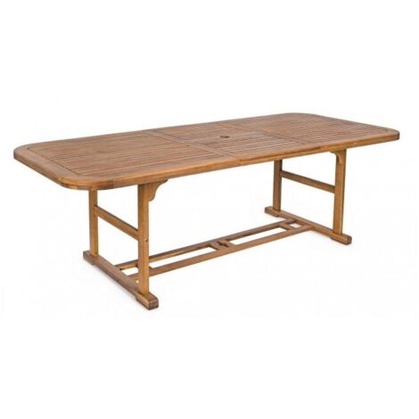 Mesa extensible de madera de acacia para exterior 100x180-240 cm Noemi YES (1/5)