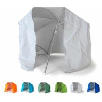 Sombrilla Portátil con Cortina Ligera Aluminio Playa 160 cm Piuma - Blanco