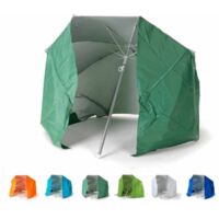 Sombrilla Portátil con Cortina Ligera Aluminio Playa 160 cm Piuma - Verde oscuro