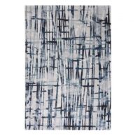 Alfombra gris azul de pelo corto de diseño moderno y contemporáneo Double CEL001
