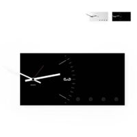 Pizarra magnética organizador llavero reloj de pared Clock & More - Negro