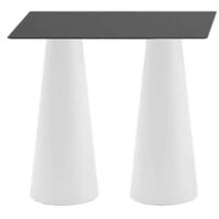 Mesa alta rectangular para taburetes diseño interior exterior Fura T2-H - Blanco