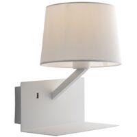Fan Europe Ciak - Estante para lámpara al lado de USB Reading, blanco, E27