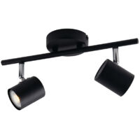 Fan Europe SPOT Foco Twin 2 Luces Negro 33x15cm