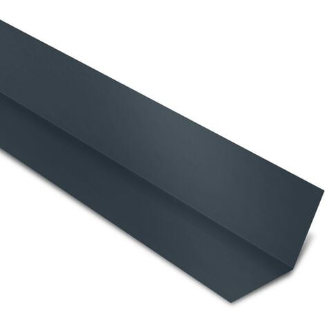 Faîtière Plate Contre Mur Acier Laqué  Coloris: Gris Anthracite  RAL 7016 - Dimension: 1000 mm Longueur