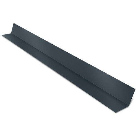 Faîtière Plate Contre Mur Acier Laqué  Coloris: Gris Anthracite  RAL 7016 - Dimension: 1000 mm Longueur