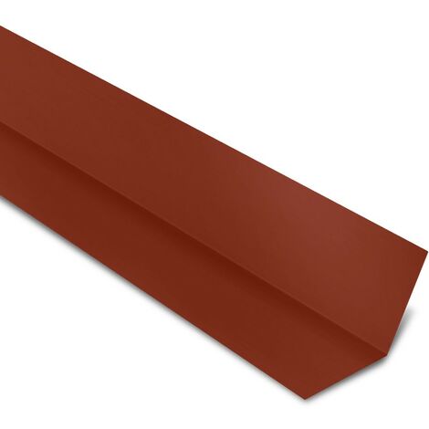 Yousteel – Faîtière plate contre mur en acier laqué rouge tuile RAL 8012 – Longueur 1000 mm – Largeur 140 mm – Revêtement polyester 25 µm
