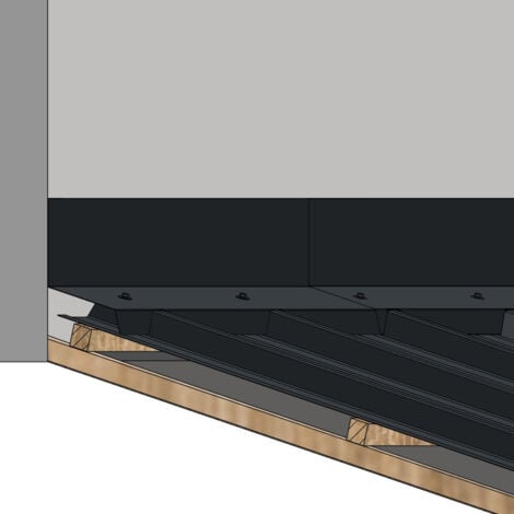 Faîtière Crantée Contre Mur 2100 mm AXEL®  Coloris: Gris Anthracite  RAL 7016