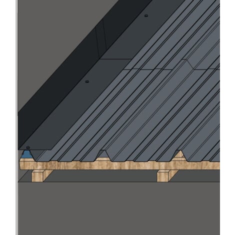 Rive Contre Mur 2100 mm Acier Laqué  Coloris: Gris Anthracite  RAL 7016