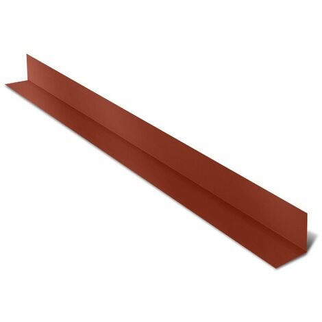 Rive Contre Mur 2100 mm Acier Laqué  Coloris: Rouge Tuile  RAL 8012
