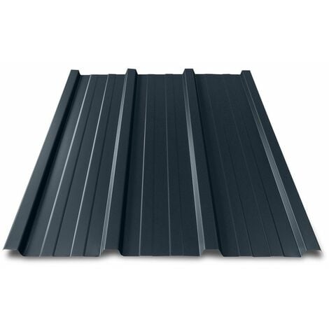 Tôle bac acier 0.50 mm prélaquée multiusage ELDA®  Coloris: Gris Anthracite  RAL 7016 - Dimension: 1250 x 840 mm - 1.00 m²