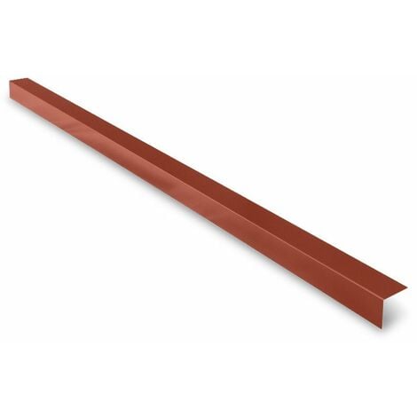 Cornière 80x80 angle sortant 90° acier laqué 2100 mm  Coloris: Rouge Tuile  RAL 8012