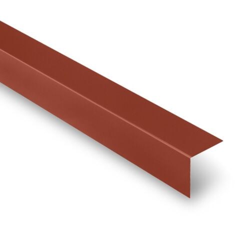 Cornière 80x80 angle sortant 90° acier laqué 2100 mm  Coloris: Rouge Tuile  RAL 8012