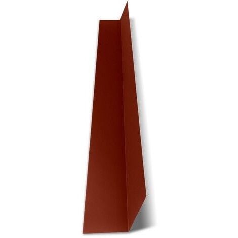 Faîtière Plate Contre Mur Acier Laqué  Coloris: Rouge Tuile  RAL 8012 - Dimension: 2100 mm Longueur