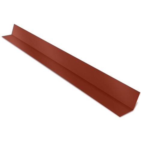 Faîtière Plate Contre Mur Acier Laqué  Coloris: Rouge Tuile  RAL 8012 - Dimension: 2100 mm Longueur