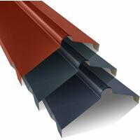 Bacacier – Pack de 2 demi-faîtières à boudin crantée 2100 mm – Acier 0.75 mm – Revêtement polyester 25 µm – Largeur 180 mm